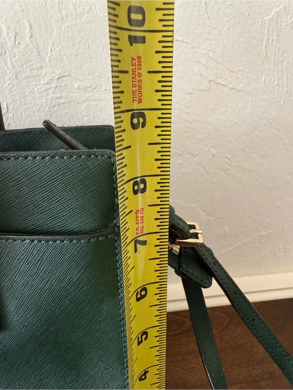 kate spade Hunter Green Leather Satchel with Removable Strap